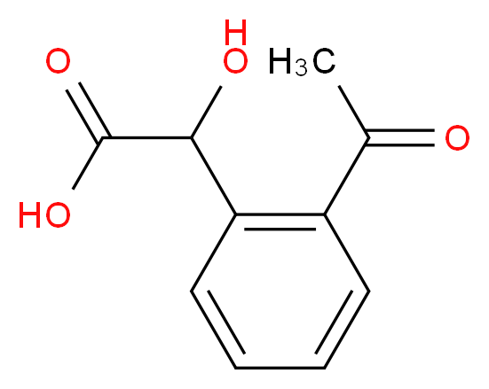 2-(2-Acetylphenyl)-2-hydroxyacetic acid_分子结构_CAS_5438-68-6)