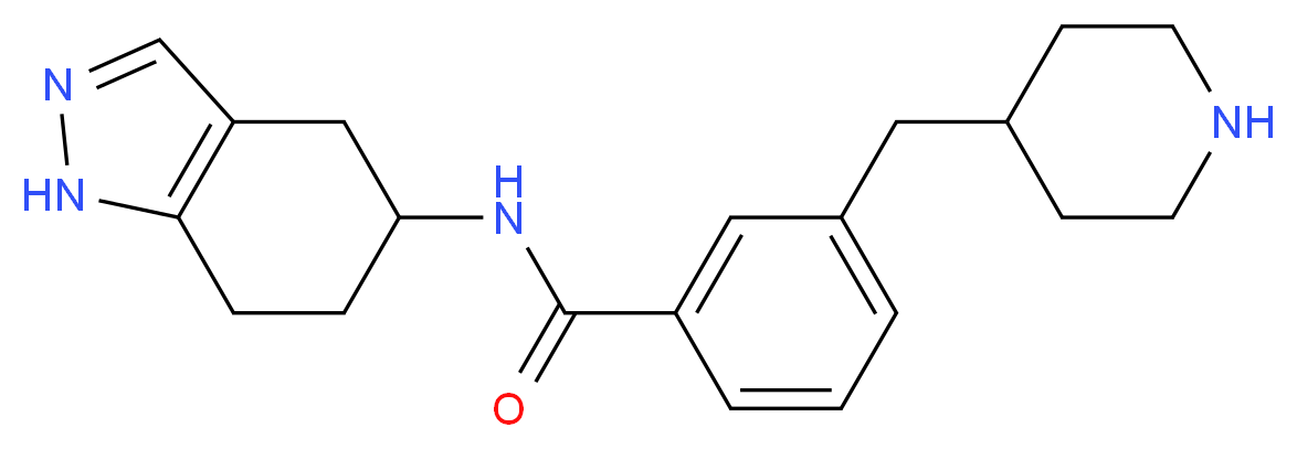 3-(4-piperidinylmethyl)-N-(4,5,6,7-tetrahydro-1H-indazol-5-yl)benzamide_分子结构_CAS_)