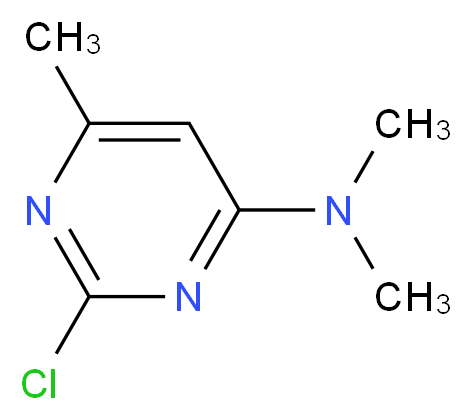 2-chloro-N,N,6-trimethylpyrimidin-4-amine_分子结构_CAS_535-89-7