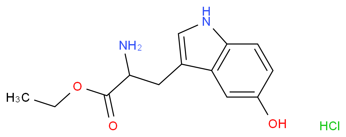 ethyl 2-amino-3-(5-hydroxy-1H-indol-3-yl)propanoate hydrochloride_分子结构_CAS_103404-89-3