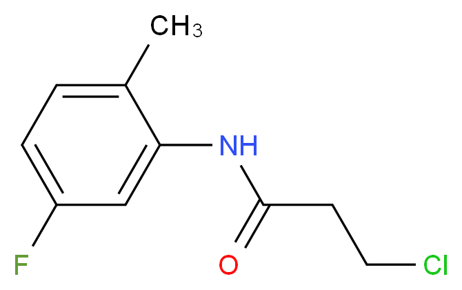 3-chloro-N-(5-fluoro-2-methylphenyl)propanamide_分子结构_CAS_908494-83-7
