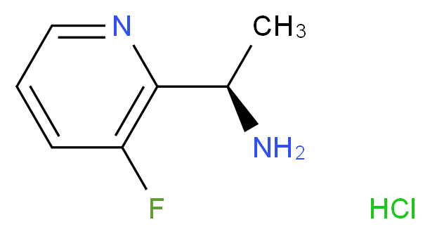 (1R)-1-(3-fluoropyridin-2-yl)ethan-1-amine hydrochloride_分子结构_CAS_1311254-94-0