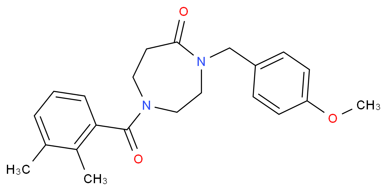 1-(2,3-dimethylbenzoyl)-4-(4-methoxybenzyl)-1,4-diazepan-5-one_分子结构_CAS_)