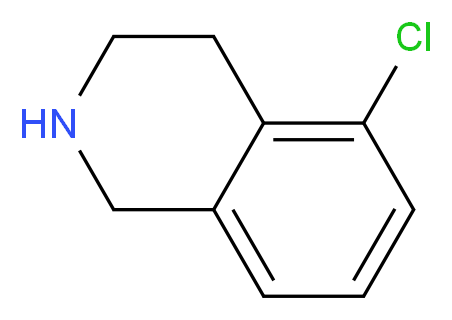 5-chloro-1,2,3,4-tetrahydroisoquinoline_分子结构_CAS_73075-43-1