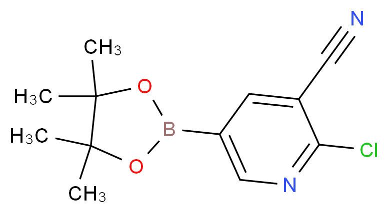 2-Chloro-5-(4,4,5,5-tetraMethyl-1,3,2-dioxaborolan-2-yl)nicotinonitrile_分子结构_CAS_1220220-02-9)