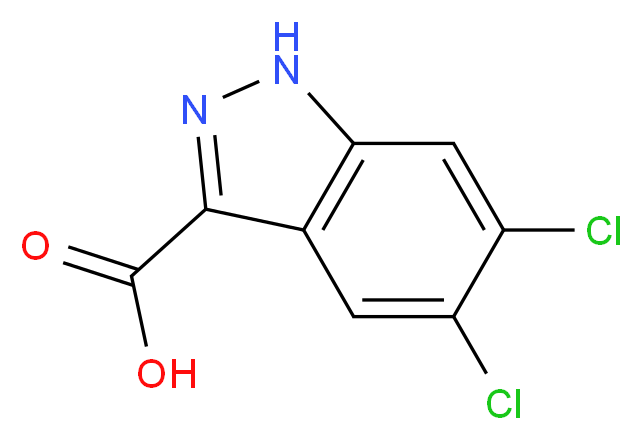 5,6-dichloro-1H-indazole-3-carboxylic acid_分子结构_CAS_124459-91-2