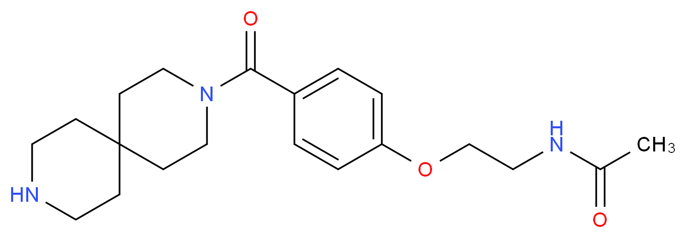 N-{2-[4-(3,9-diazaspiro[5.5]undec-3-ylcarbonyl)phenoxy]ethyl}acetamide_分子结构_CAS_)