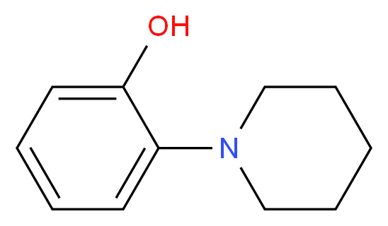 2-(1-哌啶基)苯酚_分子结构_CAS_65195-20-2)