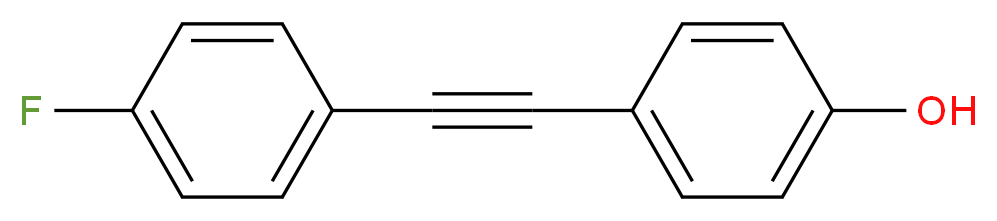 4-[2-(4-fluorophenyl)ethynyl]phenol_分子结构_CAS_197770-48-2