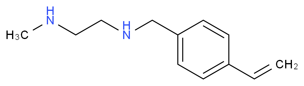 4-[ N -（甲基氨基乙基）氨甲基]苯乙烯_分子结构_CAS_1255640-65-3)