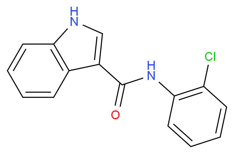 N-(2-chlorophenyl)-1H-indole-3-carboxamide_分子结构_CAS_61788-27-0