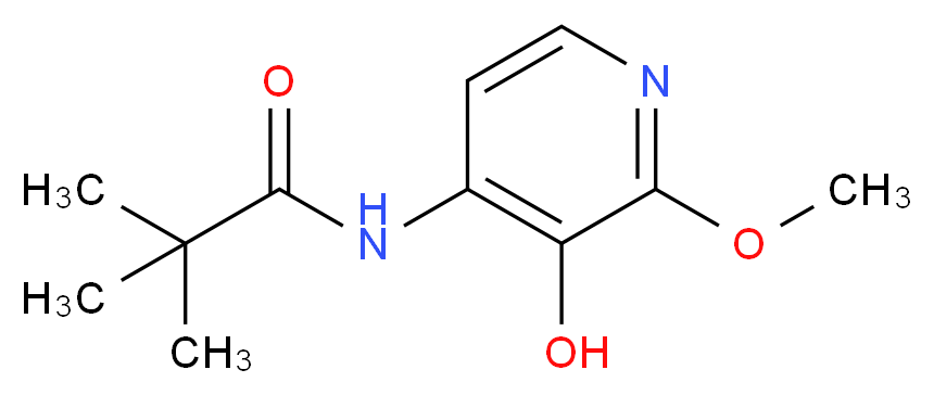 N-(3-Hydroxy-2-methoxypyridin-4-yl)pivalamide_分子结构_CAS_)