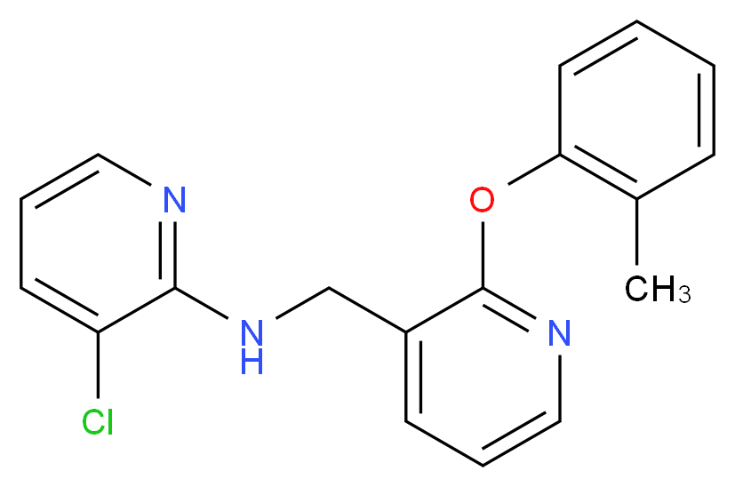 3-chloro-N-{[2-(2-methylphenoxy)pyridin-3-yl]methyl}pyridin-2-amine_分子结构_CAS_)
