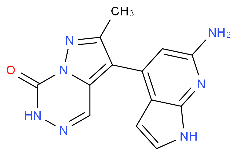 3-(6-amino-1H-pyrrolo[2,3-b]pyridin-4-yl)-2-methylpyrazolo[1,5-d][1,2,4]triazin-7(6H)-one_分子结构_CAS_)