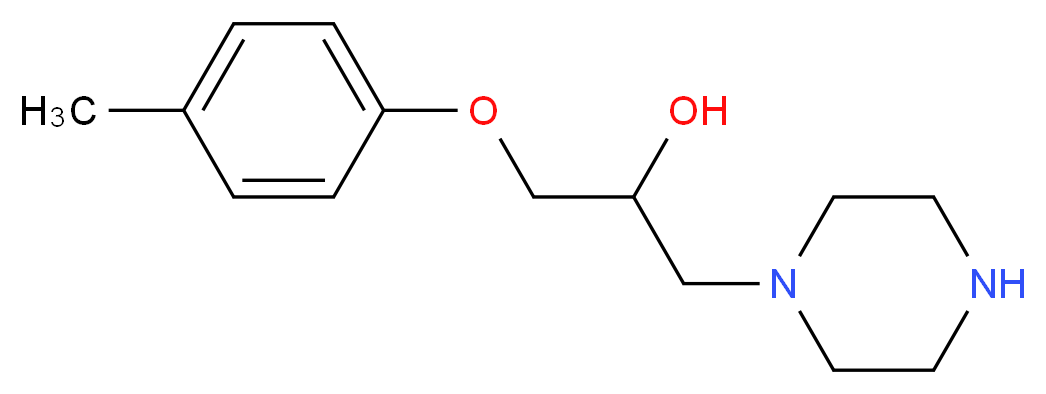 1-Piperazin-1-yl-3-p-tolyloxy-propan-2-ol_分子结构_CAS_)