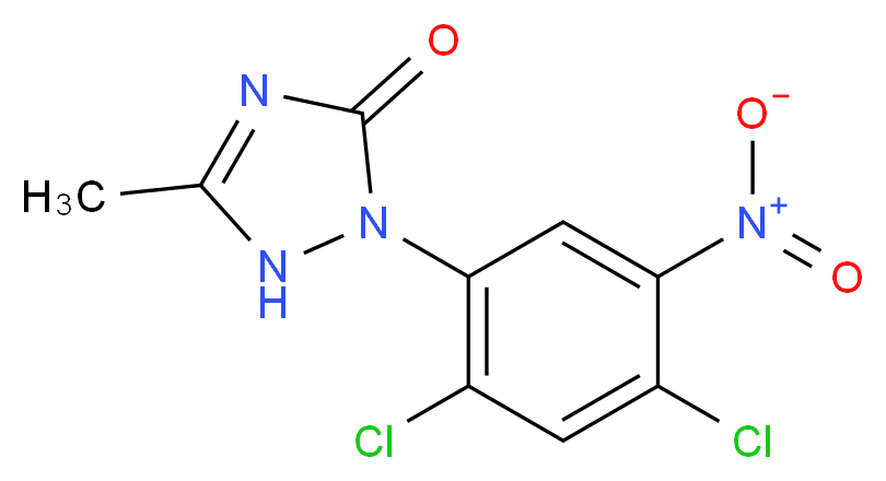 2-(2,4-dichloro-5-nitrophenyl)-1,2-dihydro-5-methyl-3h-1,2,4-triazol-3-one_分子结构_CAS_100563-34-6)