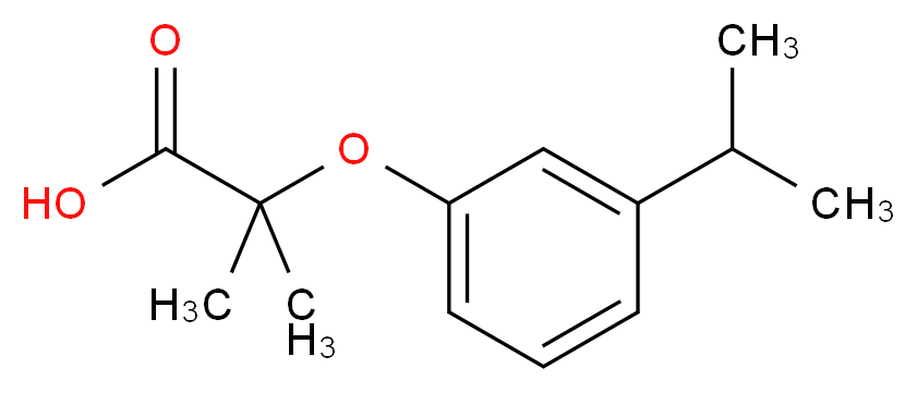 2-methyl-2-[3-(propan-2-yl)phenoxy]propanoic acid_分子结构_CAS_)