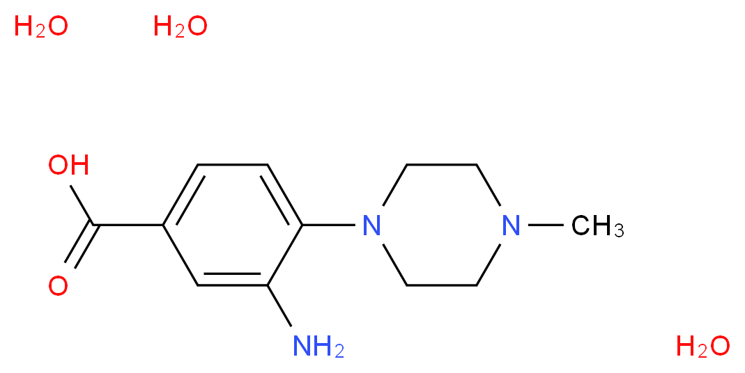 3-Amino-4-(4-methyl-piperazin-1-yl)-benzoic acid trihydrate_分子结构_CAS_)