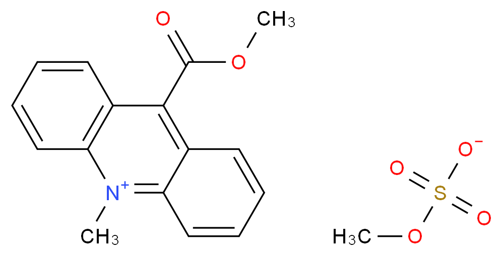 9-(Methoxycarbonyl)-10-methylacridinium Methyl Sulfate_分子结构_CAS_5132-82-1)