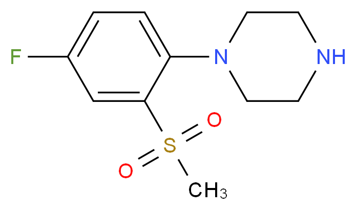 1-[4-Fluoro-2-(methylsulfonyl)phenyl]piperazine_分子结构_CAS_849938-78-9)