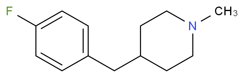 4-(4-fluorobenzyl)-1-methylpiperidine_分子结构_CAS_)