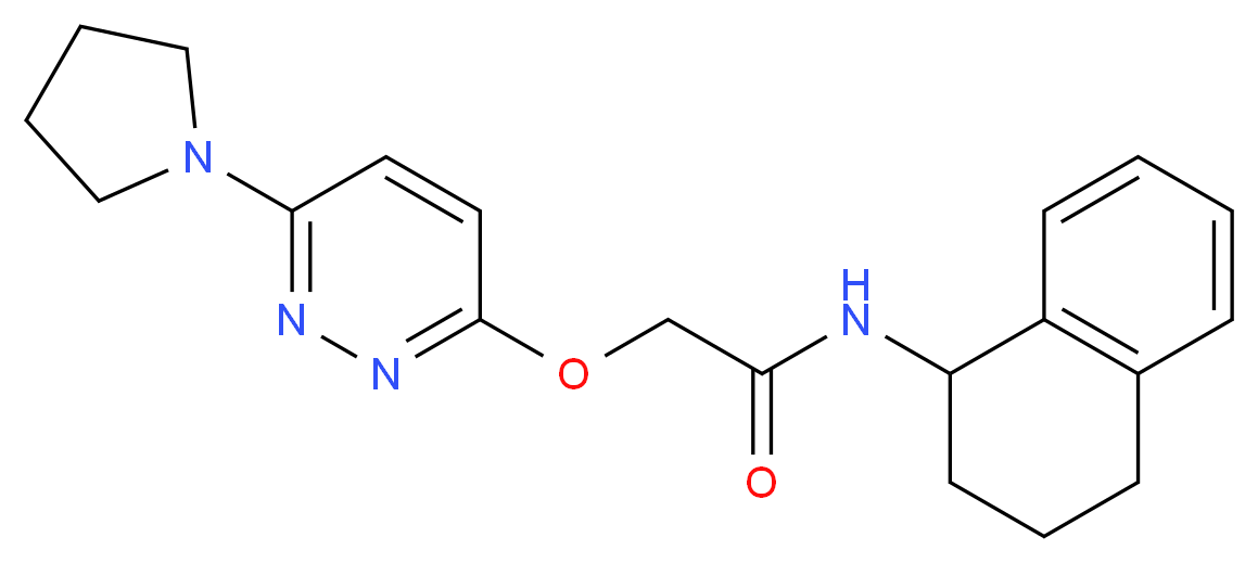 2-{[6-(1-pyrrolidinyl)-3-pyridazinyl]oxy}-N-(1,2,3,4-tetrahydro-1-naphthalenyl)acetamide_分子结构_CAS_)