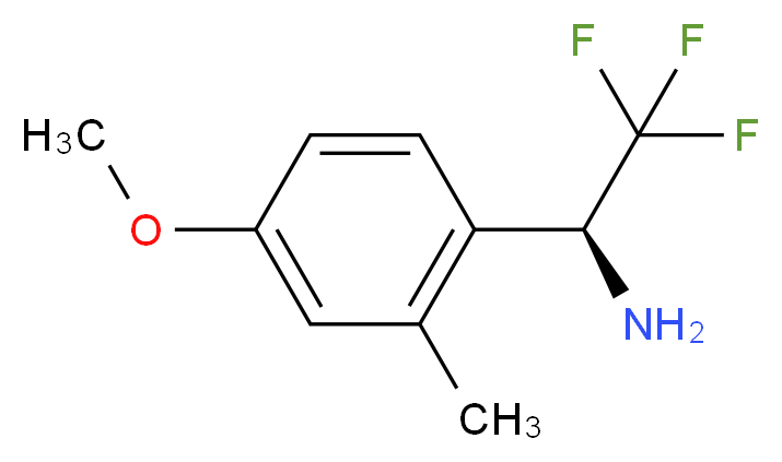 (1S)-2,2,2-TRIFLUORO-1-(4-METHOXY-2-METHYLPHENYL)ETHYLAMINE_分子结构_CAS_)