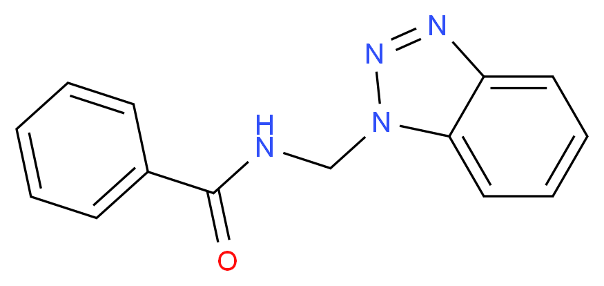 N-(1H-1,2,3-benzotriazol-1-ylmethyl)benzamide_分子结构_CAS_111184-75-9