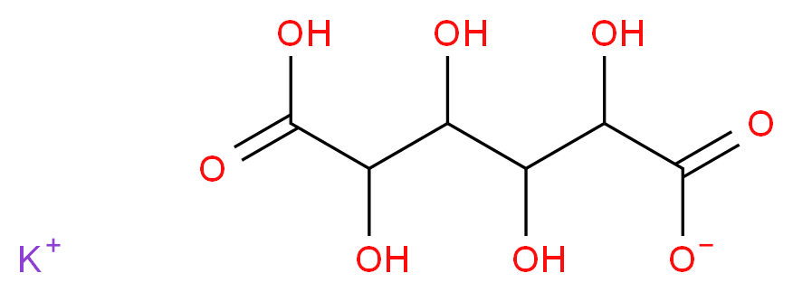 potassium 5-carboxy-2,3,4,5-tetrahydroxypentanoate_分子结构_CAS_576-42-1