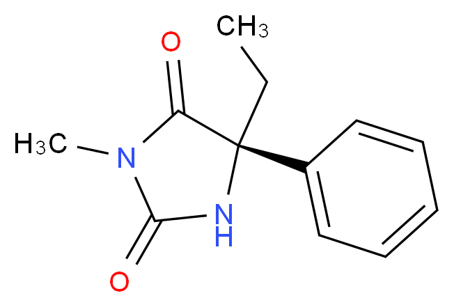 (5R)-5-ethyl-3-methyl-5-phenylimidazolidine-2,4-dione_分子结构_CAS_71140-51-7