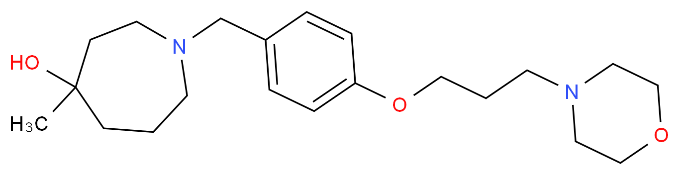 4-methyl-1-[4-(3-morpholin-4-ylpropoxy)benzyl]azepan-4-ol_分子结构_CAS_)