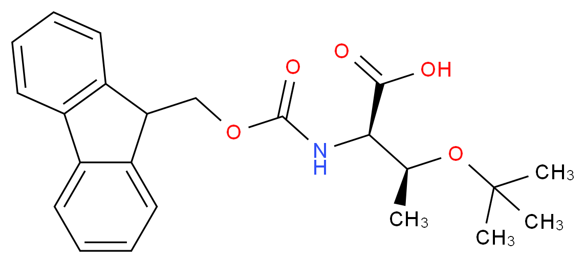 (2R,3S)-3-(tert-butoxy)-2-{[(9H-fluoren-9-ylmethoxy)carbonyl]amino}butanoic acid_分子结构_CAS_138797-71-4