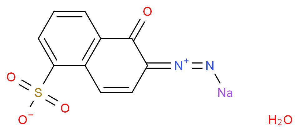 1-(1-oxo-5-sulfonato-1,2-dihydronaphthalen-2-ylidene)-2-sodiodiazenium hydrate_分子结构_CAS_2657-00-3