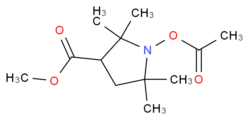 1-Acetoxy-3-methoxycarbonyl-2,2,5,5-tetramethylpyrrolidine_分子结构_CAS_439858-38-5)