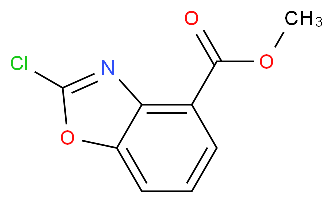 methyl 2-chloro-1,3-benzoxazole-4-carboxylate_分子结构_CAS_1007112-35-7