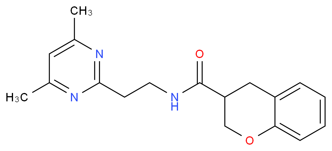 N-[2-(4,6-dimethylpyrimidin-2-yl)ethyl]chromane-3-carboxamide_分子结构_CAS_)