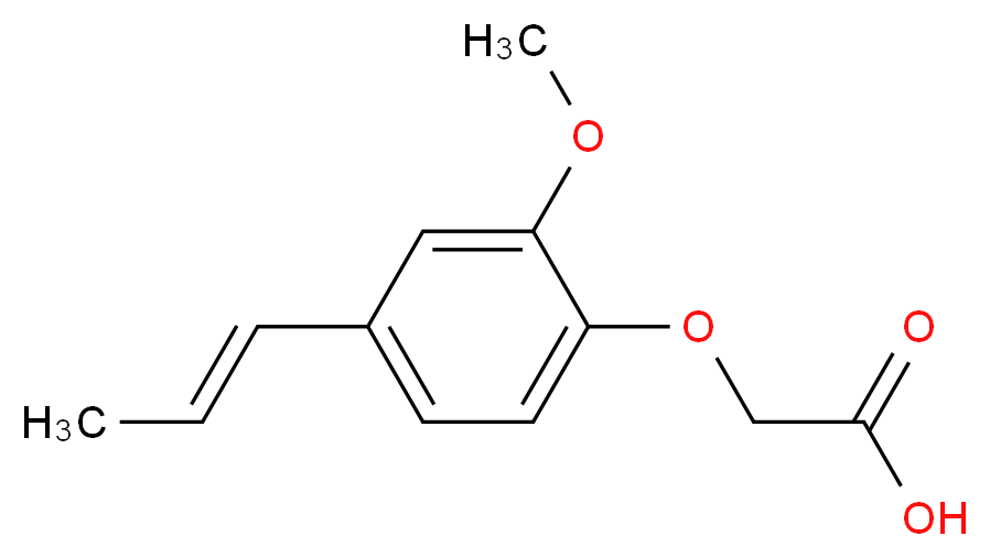 (2-Methoxy-4-propenyl-phenoxy)-acetic acid_分子结构_CAS_7510-46-5)