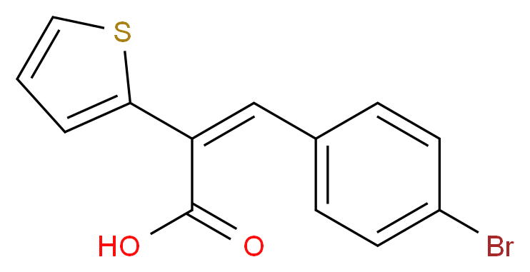 3-(4-bromophenyl)-2-thien-2-ylacrylic acid_分子结构_CAS_37094-46-5)