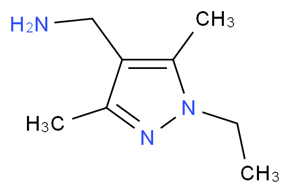 (1-Ethyl-3,5-dimethyl-1H-pyrazol-4-yl)methylamine_分子结构_CAS_936940-14-6)