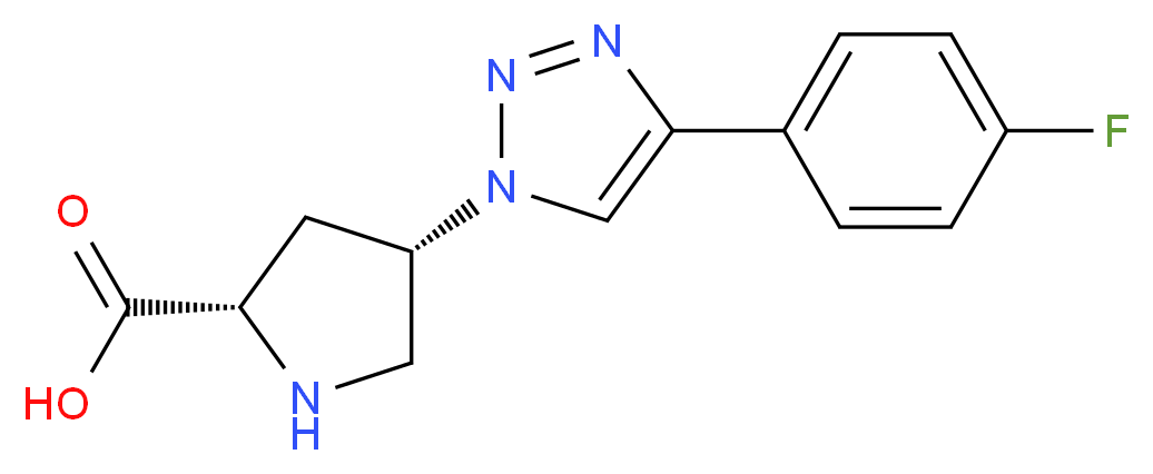 (2S,4S)-4-[4-(4-fluorophenyl)-1H-1,2,3-triazol-1-yl]pyrrolidine-2-carboxylic acid_分子结构_CAS_)