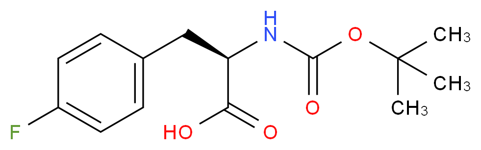 Boc-D-Phe(4-F)-OH_分子结构_CAS_57292-45-2)