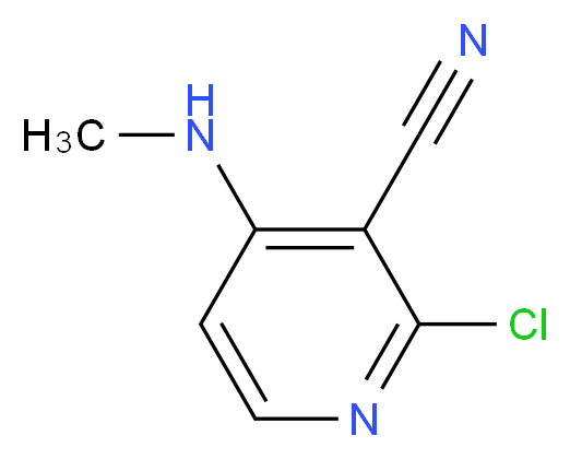 2-chloro-4-(methylamino)pyridine-3-carbonitrile_分子结构_CAS_676601-68-6