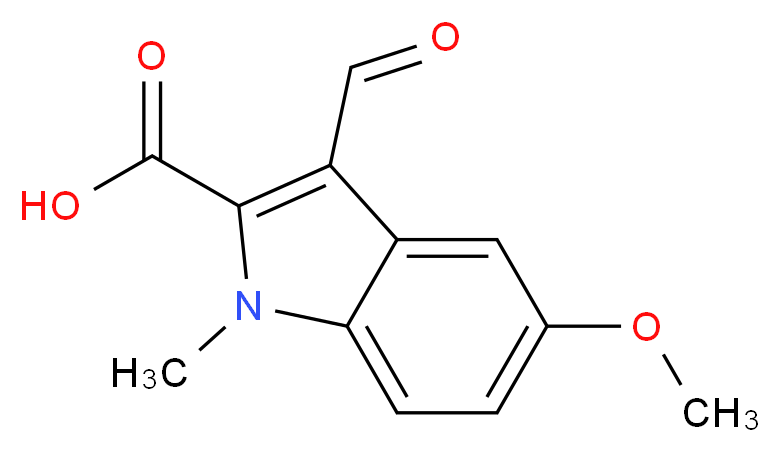 3-formyl-5-methoxy-1-methyl-1H-indole-2-carboxylic acid_分子结构_CAS_)