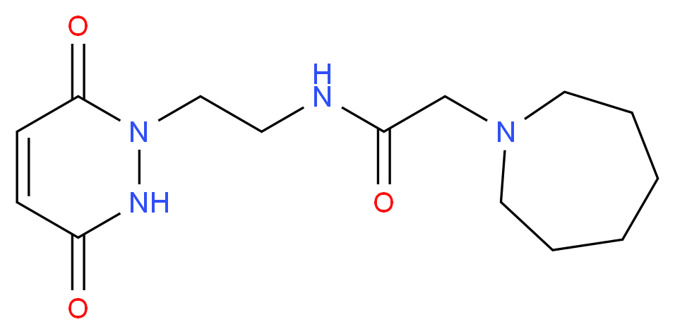 2-azepan-1-yl-N-[2-(3,6-dioxo-3,6-dihydropyridazin-1(2H)-yl)ethyl]acetamide_分子结构_CAS_)