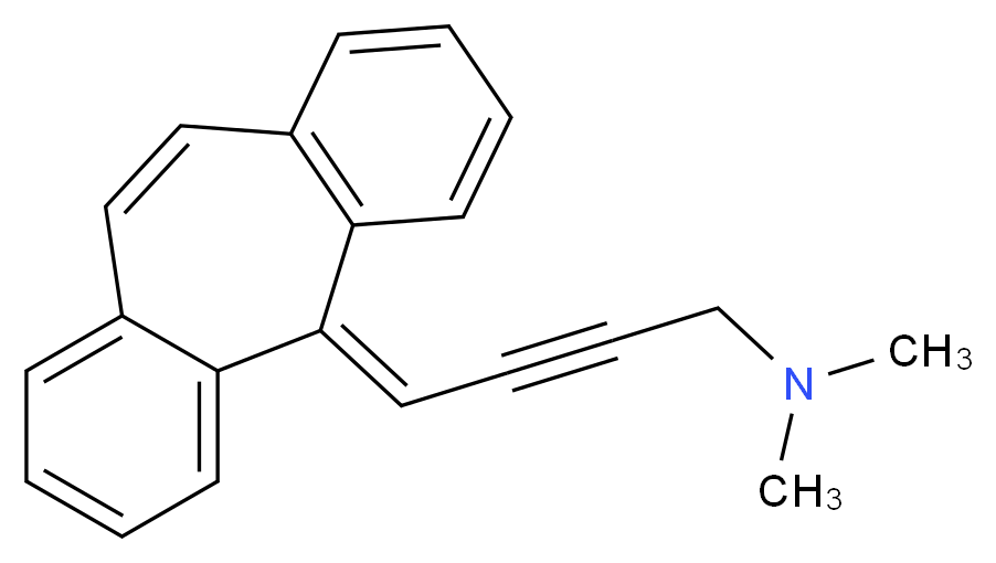 dimethyl(4-{tricyclo[9.4.0.0<sup>3</sup>,<sup>8</sup>]pentadeca-1(11),3,5,7,9,12,14-heptaen-2-ylidene}but-2-yn-1-yl)amine_分子结构_CAS_27466-27-9