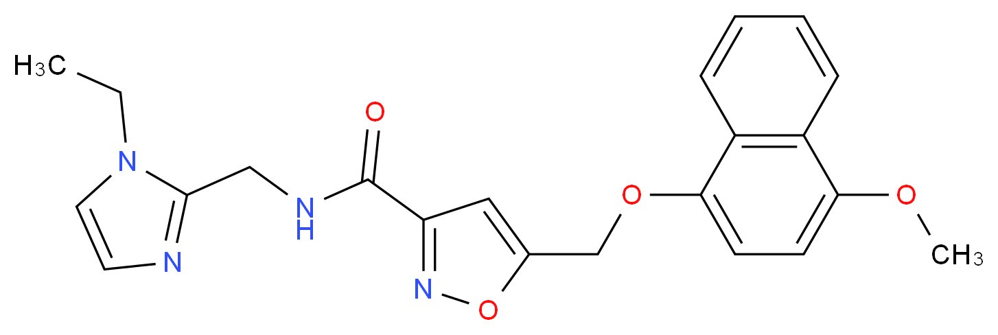 N-[(1-ethyl-1H-imidazol-2-yl)methyl]-5-{[(4-methoxy-1-naphthyl)oxy]methyl}-3-isoxazolecarboxamide_分子结构_CAS_)