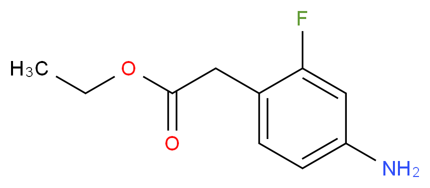 ethyl 2-(4-amino-2-fluorophenyl)acetate_分子结构_CAS_73781-63-2