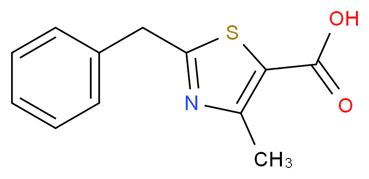 2-benzyl-4-methyl-1,3-thiazole-5-carboxylic acid_分子结构_CAS_876715-98-9)