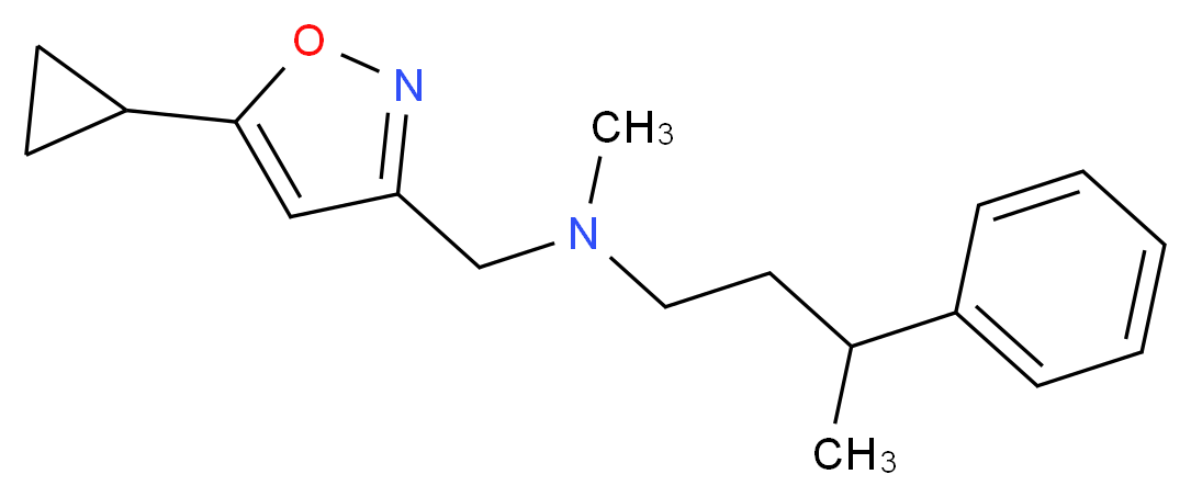 N-[(5-cyclopropylisoxazol-3-yl)methyl]-N-methyl-3-phenylbutan-1-amine_分子结构_CAS_)