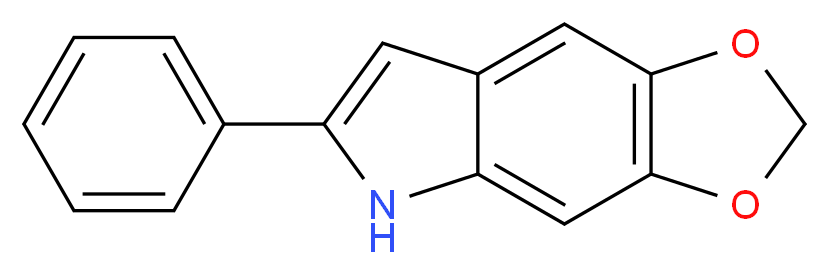 6-phenyl-2H,5H-[1,3]dioxolo[4,5-f]indole_分子结构_CAS_64943-90-4